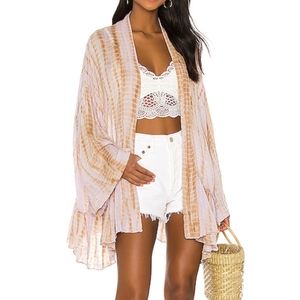 Free People Sasha lavender tie dye kimono